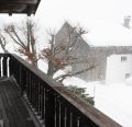Blick vom Balkon: Schnee